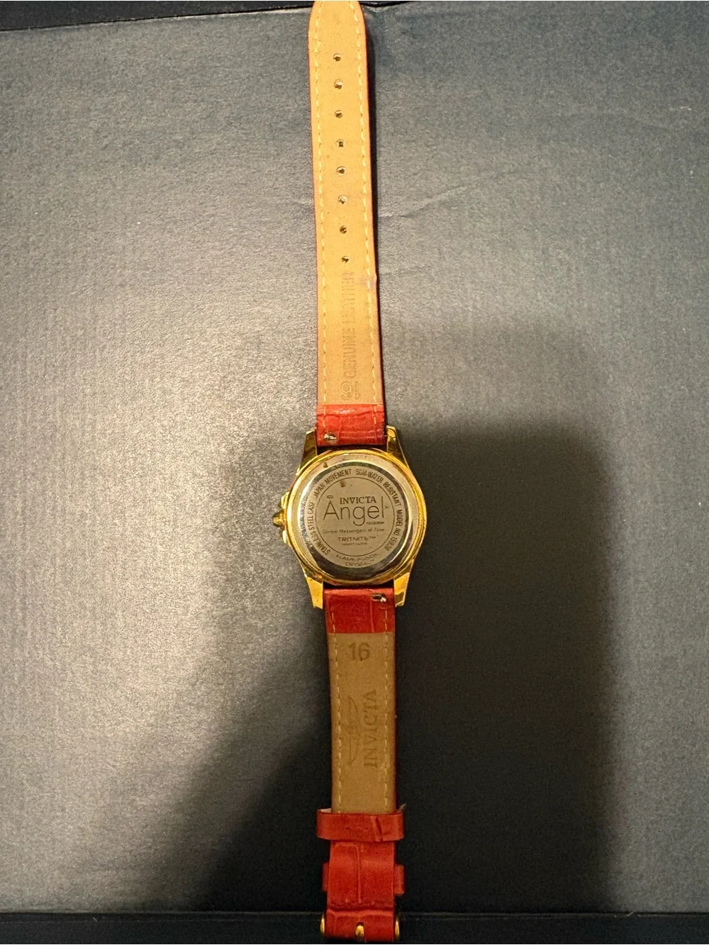 Invicta Gold Women's Case Watch with Red Leather Strap